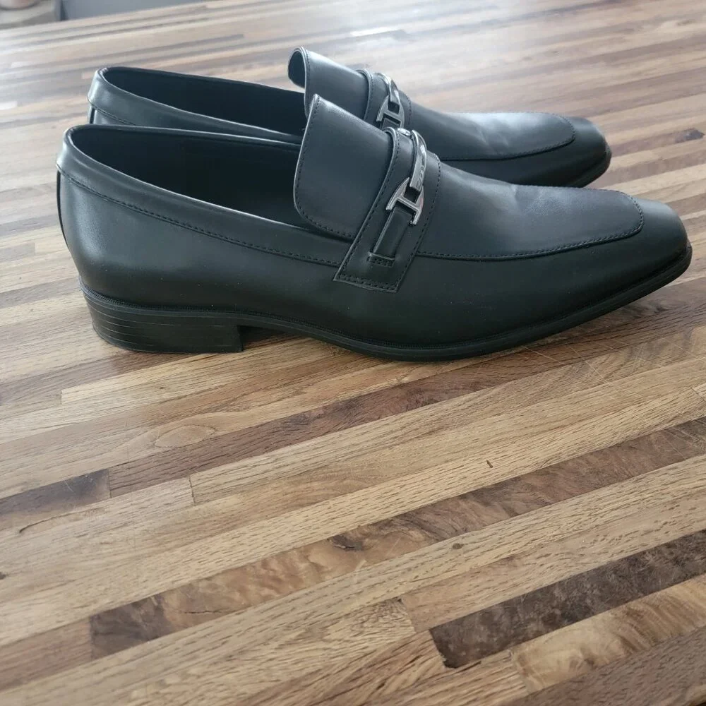 Restoration Matt - Men's Black Leather Dress Loafer Shoes
